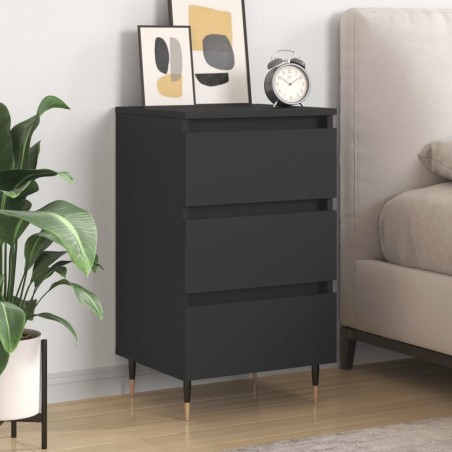 vidaXL Nachttisch Schwarz 40x35x69 cm Holzwerkstoff