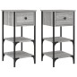 vidaXL Nachttische 2 Stk. Grau Sonoma 34x36x70 cm Holzwerkstoff vidaXL Nachttische 2 Stk. Grau Sonoma 34x36x70 cm Holzwerkstoff