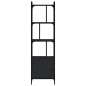 vidaXL Bücherregal mit Tür Schwarz 44,5x30x154,5 cm Holzwerkstoff vidaXL Bücherregal mit Tür Schwarz 44,5x30x154,5 cm Holzwerkstoff