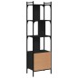 vidaXL Bücherregal mit Tür Schwarz 44,5x30x154,5 cm Holzwerkstoff vidaXL Bücherregal mit Tür Schwarz 44,5x30x154,5 cm Holzwerkstoff