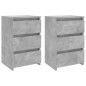 vidaXL Nachttische 2 Stk. Betongrau 40x35x62,5 cm Holzwerkstoff vidaXL Nachttische 2 Stk. Betongrau 40x35x62,5 cm Holzwerkstoff