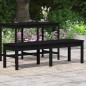 vidaXL Gartenbank 2-Sitzer Schwarz 159,5x44x45 cm Massivholz Kiefer vidaXL Gartenbank 2-Sitzer Schwarz 159,5x44x45 cm Massivholz Kiefer