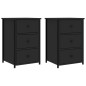vidaXL Nachttische 2 Stk. Schwarz 40x36x60 cm Holzwerkstoff vidaXL Nachttische 2 Stk. Schwarz 40x36x60 cm Holzwerkstoff