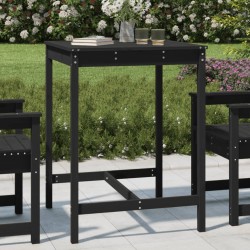 vidaXL Gartentisch Schwarz 82,5x82,5x110 cm Massivholz Kiefer