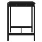 vidaXL Gartentisch Schwarz 82,5x82,5x110 cm Massivholz Kiefer vidaXL Gartentisch Schwarz 82,5x82,5x110 cm Massivholz Kiefer