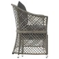 2-tlg. Garten-Lounge-Set mit Kissen Grau Poly Rattan 2-tlg. Garten-Lounge-Set mit Kissen Grau Poly Rattan