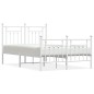 vidaXL Bettgestell mit Kopf- und Fußteil Metall Weiß 120x190 cm vidaXL Bettgestell mit Kopf- und Fußteil Metall Weiß 120x190 cm