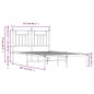 vidaXL Bettgestell mit Kopfteil Metall Weiß 120x200 cm vidaXL Bettgestell mit Kopfteil Metall Weiß 120x200 cm