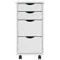 vidaXL Rollschrank mit Schubladen MOSS Weiß Massivholz Kiefer vidaXL Rollschrank mit Schubladen MOSS Weiß Massivholz Kiefer