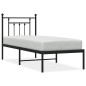 vidaXL Bettgestell mit Kopfteil Metall Schwarz 75x190 cm vidaXL Bettgestell mit Kopfteil Metall Schwarz 75x190 cm