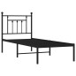vidaXL Bettgestell mit Kopfteil Metall Schwarz 75x190 cm vidaXL Bettgestell mit Kopfteil Metall Schwarz 75x190 cm