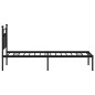 vidaXL Bettgestell mit Kopfteil Metall Schwarz 75x190 cm vidaXL Bettgestell mit Kopfteil Metall Schwarz 75x190 cm