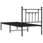 vidaXL Bettgestell mit Kopfteil Metall Schwarz 75x190 cm vidaXL Bettgestell mit Kopfteil Metall Schwarz 75x190 cm