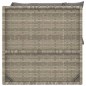 3-tlg. Garten-Lounge-Set mit Kissen Grau Poly Rattan 3-tlg. Garten-Lounge-Set mit Kissen Grau Poly Rattan