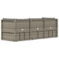 3-tlg. Garten-Lounge-Set mit Kissen Grau Poly Rattan 3-tlg. Garten-Lounge-Set mit Kissen Grau Poly Rattan