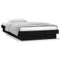 vidaXL Massivholzbett mit LED-Beleuchtung Schwarz 90x200 cm vidaXL Massivholzbett mit LED-Beleuchtung Schwarz 90x200 cm