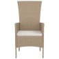 Gartenstühle mit Kissen 2 Stk. Poly Rattan Beige Gartenstühle mit Kissen 2 Stk. Poly Rattan Beige