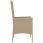 Gartenstühle mit Kissen 2 Stk. Poly Rattan Beige Gartenstühle mit Kissen 2 Stk. Poly Rattan Beige