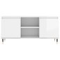 vidaXL TV-Schrank Hochglanz-Weiß 104x35x50 cm Holzwerkstoff vidaXL TV-Schrank Hochglanz-Weiß 104x35x50 cm Holzwerkstoff