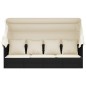 Outdoor-Loungebett mit Dach und Kissen Schwarz Poly Rattan Outdoor-Loungebett mit Dach und Kissen Schwarz Poly Rattan