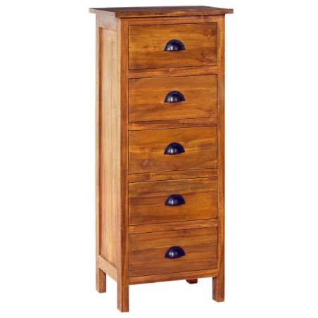 vidaXL Sideboard 45x35x110 cm Teak Massivholz 