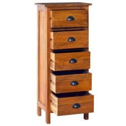 vidaXL Sideboard 45x35x110 cm Teak Massivholz 