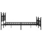 vidaXL Bettgestell mit Kopf- und Fußteil Metall Schwarz 200x200 cm vidaXL Bettgestell mit Kopf- und Fußteil Metall Schwarz 200x200 cm