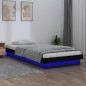 vidaXL Massivholzbett mit LEDs Schwarz 90x190 cm vidaXL Massivholzbett mit LEDs Schwarz 90x190 cm