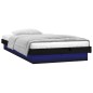 vidaXL Massivholzbett mit LEDs Schwarz 90x190 cm vidaXL Massivholzbett mit LEDs Schwarz 90x190 cm