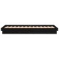 vidaXL Massivholzbett mit LEDs Schwarz 90x190 cm vidaXL Massivholzbett mit LEDs Schwarz 90x190 cm