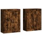 Wandschränke 2 Stk. Räuchereiche Holzwerkstoff Wandschränke 2 Stk. Räuchereiche Holzwerkstoff