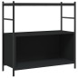 vidaXL Bücherregal Schwarz 80x30x78,5 cm Holzwerkstoff und Eisen vidaXL Bücherregal Schwarz 80x30x78,5 cm Holzwerkstoff und Eisen