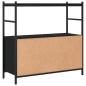 vidaXL Bücherregal Schwarz 80x30x78,5 cm Holzwerkstoff und Eisen vidaXL Bücherregal Schwarz 80x30x78,5 cm Holzwerkstoff und Eisen