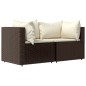 vidaXL 3-tlg. Garten-Lounge-Set mit Kissen Braun Poly Rattan vidaXL 3-tlg. Garten-Lounge-Set mit Kissen Braun Poly Rattan