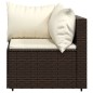 vidaXL 3-tlg. Garten-Lounge-Set mit Kissen Braun Poly Rattan vidaXL 3-tlg. Garten-Lounge-Set mit Kissen Braun Poly Rattan