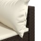 vidaXL 3-tlg. Garten-Lounge-Set mit Kissen Braun Poly Rattan vidaXL 3-tlg. Garten-Lounge-Set mit Kissen Braun Poly Rattan