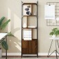vidaXL Bücherregal mit Tür Braun Eiche 44,5x30x154,5 cm Holzwerkstoff vidaXL Bücherregal mit Tür Braun Eiche 44,5x30x154,5 cm Holzwerkstoff