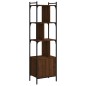 vidaXL Bücherregal mit Tür Braun Eiche 44,5x30x154,5 cm Holzwerkstoff vidaXL Bücherregal mit Tür Braun Eiche 44,5x30x154,5 cm Holzwerkstoff