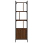 vidaXL Bücherregal mit Tür Braun Eiche 44,5x30x154,5 cm Holzwerkstoff vidaXL Bücherregal mit Tür Braun Eiche 44,5x30x154,5 cm Holzwerkstoff