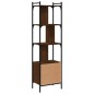 vidaXL Bücherregal mit Tür Braun Eiche 44,5x30x154,5 cm Holzwerkstoff vidaXL Bücherregal mit Tür Braun Eiche 44,5x30x154,5 cm Holzwerkstoff