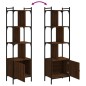 vidaXL Bücherregal mit Tür Braun Eiche 44,5x30x154,5 cm Holzwerkstoff vidaXL Bücherregal mit Tür Braun Eiche 44,5x30x154,5 cm Holzwerkstoff