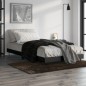 vidaXL Bettgestell Schwarz 100x200 cm Holzwerkstoff vidaXL Bettgestell Schwarz 100x200 cm Holzwerkstoff