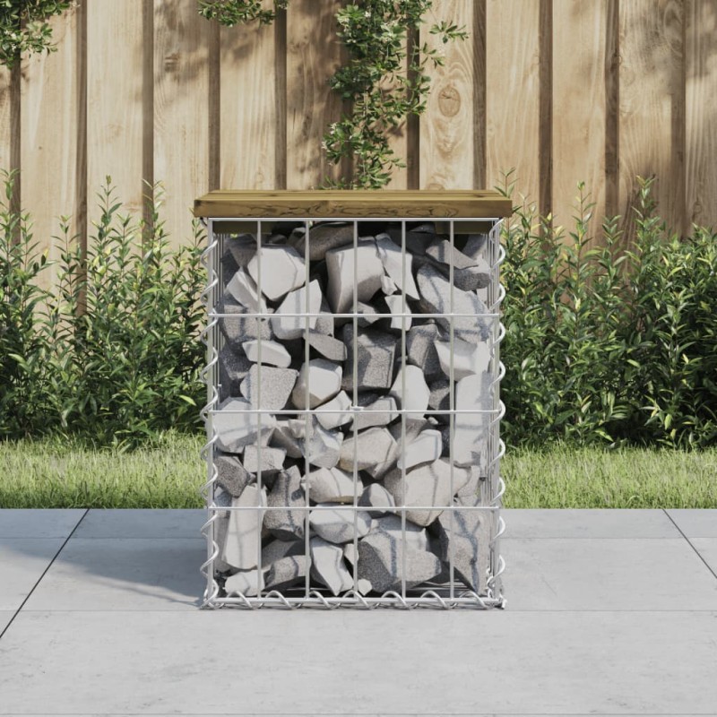 vidaXL Gartenbank aus Gabionen 33x31x42 cm Kiefernholz Imprägniert vidaXL Gartenbank aus Gabionen 33x31x42 cm Kiefernholz Imprägniert