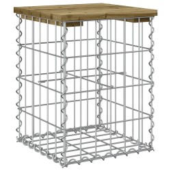 vidaXL Gartenbank aus Gabionen 33x31x42 cm Kiefernholz Imprägniert