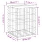 vidaXL Gartenbank aus Gabionen 33x31x42 cm Kiefernholz Imprägniert vidaXL Gartenbank aus Gabionen 33x31x42 cm Kiefernholz Imprägniert