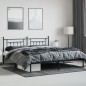 vidaXL Bettgestell mit Kopfteil Metall Schwarz 200x200 cm vidaXL Bettgestell mit Kopfteil Metall Schwarz 200x200 cm