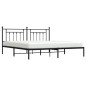 vidaXL Bettgestell mit Kopfteil Metall Schwarz 200x200 cm vidaXL Bettgestell mit Kopfteil Metall Schwarz 200x200 cm