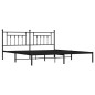 vidaXL Bettgestell mit Kopfteil Metall Schwarz 200x200 cm vidaXL Bettgestell mit Kopfteil Metall Schwarz 200x200 cm