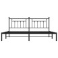 vidaXL Bettgestell mit Kopfteil Metall Schwarz 200x200 cm vidaXL Bettgestell mit Kopfteil Metall Schwarz 200x200 cm