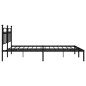 vidaXL Bettgestell mit Kopfteil Metall Schwarz 200x200 cm vidaXL Bettgestell mit Kopfteil Metall Schwarz 200x200 cm